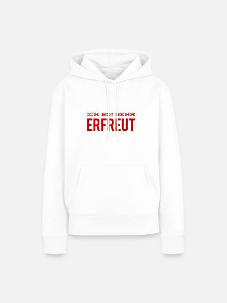 schön sie zu treffen - Frauen Premium Bio Hoodie - Weiß