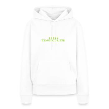 ich mag die Stille - Frauen Premium Bio Hoodie - Weiß - Vorne - Julia (174cm)