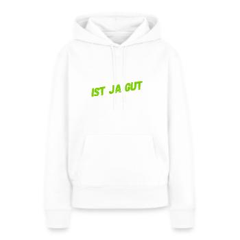 bleib locker - Frauen Premium Bio Hoodie - Weiß - Vorne - Julia (174cm)