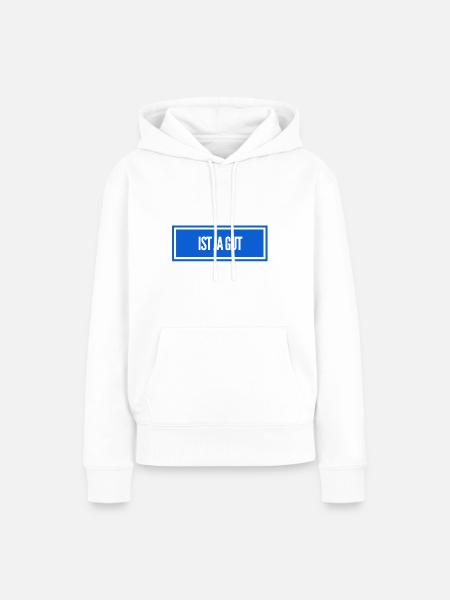 bleib entspannt - Frauen Premium Bio Hoodie - Weiß
