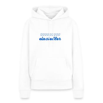 ich mag die Einsamkeit - Frauen Premium Bio Hoodie - Weiß - Vorne - Julia (174cm)