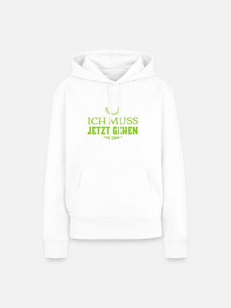 Zeit zu gehen - Frauen Premium Bio Hoodie - Weiß
