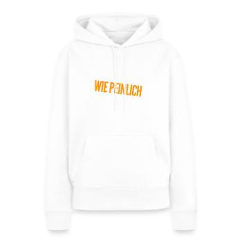 einfach nur peinlich - Frauen Premium Bio Hoodie - Weiß - Vorne - Julia (174cm)