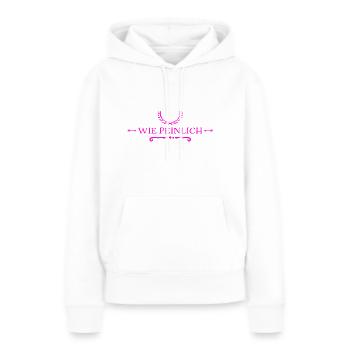 ist euch das nicht peinlich? - Frauen Premium Bio Hoodie - Weiß - Vorne - Julia (174cm)