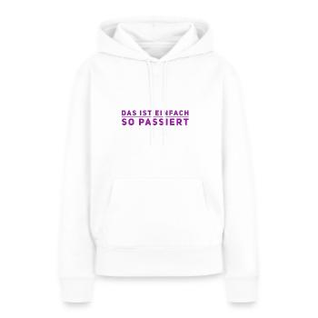 das war nicht mein Plan - Frauen Premium Bio Hoodie - Weiß - Vorne - Julia (174cm)