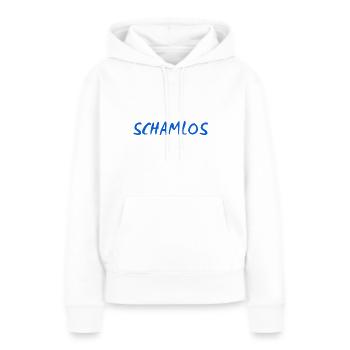 ich fühle keine Scham - Frauen Premium Bio Hoodie - Weiß - Vorne - Julia (174cm)