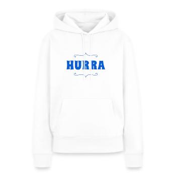 Hurra - Frauen Premium Bio Hoodie - Weiß - Vorne - Julia (174cm)