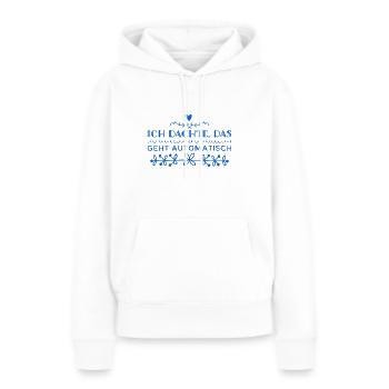 da lag ich falsch - Frauen Premium Bio Hoodie - Weiß - Vorne - Julia (174cm)