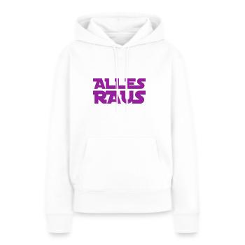 alles raus - Frauen Premium Bio Hoodie - Weiß - Vorne - Julia (174cm)