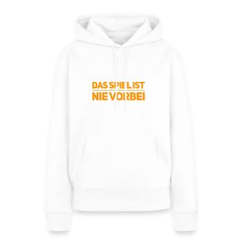 ich spiele gerne Spiele - Frauen Premium Bio Hoodie - Weiß - Vorne - Julia (174cm)
