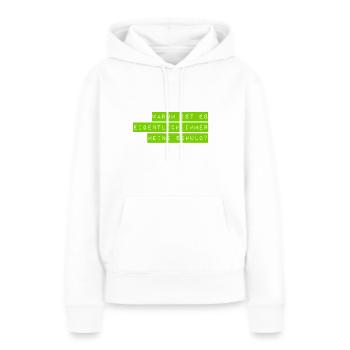 ich bin nicht schuld - Frauen Premium Bio Hoodie - Weiß - Vorne - Julia (174cm)