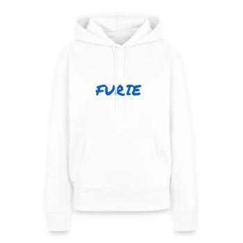 ich meckere gerne - Frauen Premium Bio Hoodie - Weiß - Vorne - Julia (174cm)