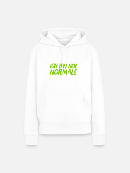 ich bin normal - Frauen Premium Bio Hoodie - Weiß