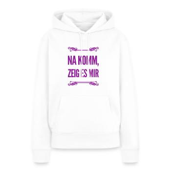 ich will es sehen - Frauen Premium Bio Hoodie - Weiß - Vorne - Julia (174cm)