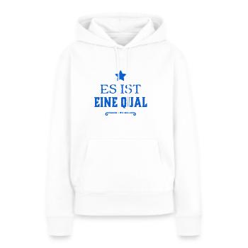 was für eine Mühe - Frauen Premium Bio Hoodie - Weiß - Vorne - Julia (174cm)