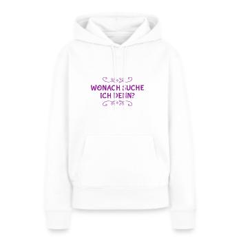 ich weiß nicht was ich suche - Frauen Premium Bio Hoodie - Weiß - Vorne - Julia (174cm)