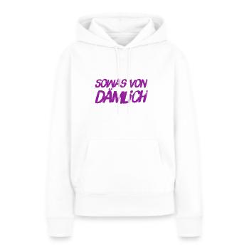 richtig doof - Frauen Premium Bio Hoodie - Weiß - Vorne - Julia (174cm)