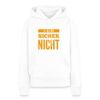 ich bin mir sicher - Frauen Premium Bio Hoodie - Weiß - Vorne - Julia (174cm)
