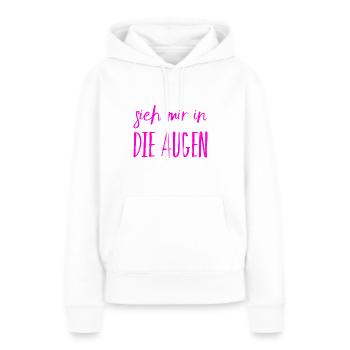 ich steh auf dich - Frauen Premium Bio Hoodie - Weiß - Vorne - Julia (174cm)
