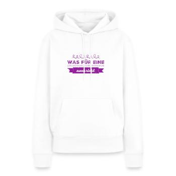 was für eine Nachricht - Frauen Premium Bio Hoodie - Weiß - Vorne - Julia (174cm)