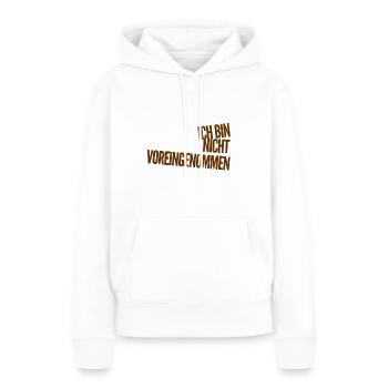 ich mag keine Vorurteile - Frauen Premium Bio Hoodie - Weiß - Vorne - Julia (174cm)