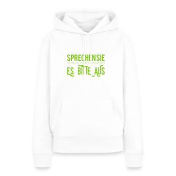 sagen sie es - Frauen Premium Bio Hoodie - Weiß - Vorne - Julia (174cm)