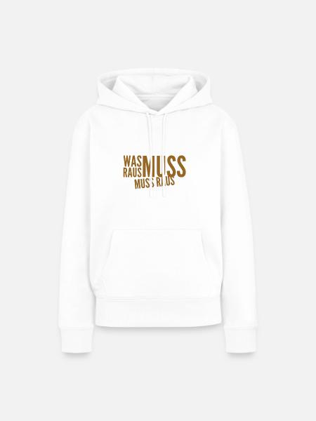 unterdrücke es nicht - Frauen Premium Bio Hoodie - Weiß