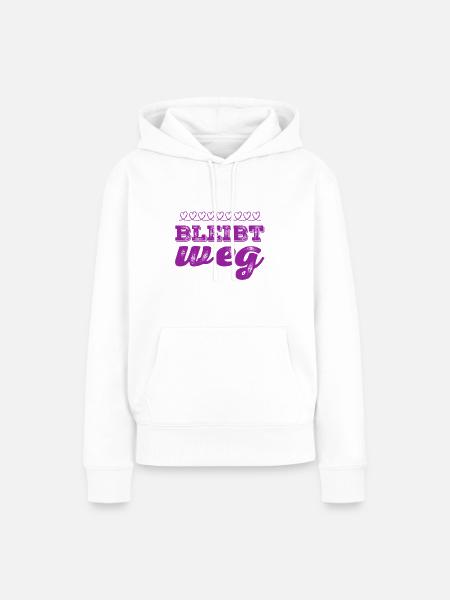 bleibt weg - Frauen Premium Bio Hoodie - Weiß