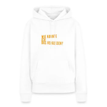 ich bin verwirrt - Frauen Premium Bio Hoodie - Weiß - Vorne - Julia (174cm)