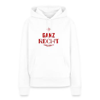 volle Zustimmung - Frauen Premium Bio Hoodie - Weiß - Vorne - Julia (174cm)