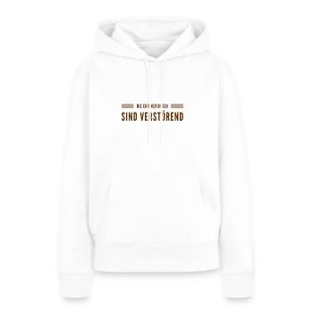 die Erinnerungen sind verstörend - Frauen Premium Bio Hoodie - Weiß - Vorne - Julia (174cm)