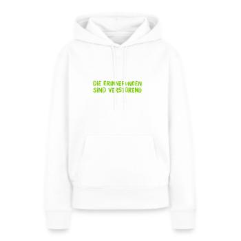 magere Erinnerungen - Frauen Premium Bio Hoodie - Weiß - Vorne - Julia (174cm)