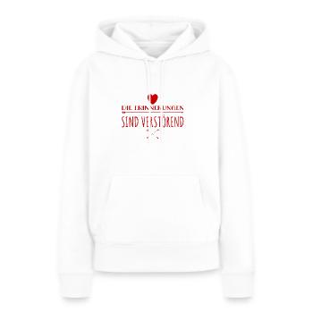 auf die Erinnerungen kann ich verzichten - Frauen Premium Bio Hoodie - Weiß - Vorne - Julia (174cm)