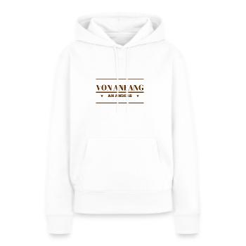 ich bin wunderbar - Frauen Premium Bio Hoodie - Weiß - Vorne - Julia (174cm)