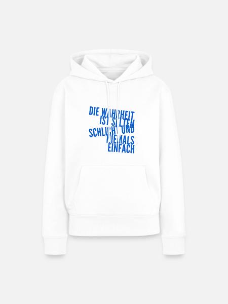 die Wahrheit ist komplex - Frauen Premium Bio Hoodie - Weiß