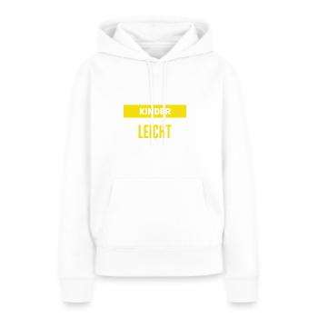 wie einfach - Frauen Premium Bio Hoodie - Weiß - Vorne - Julia (174cm)