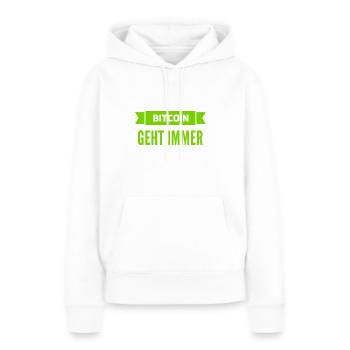Bitcoin ist fantastisch - Frauen Premium Bio Hoodie - Weiß - Vorne - Julia (174cm)