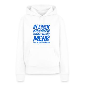 steh zu dir - Frauen Premium Bio Hoodie - Weiß - Vorne - Julia (174cm)