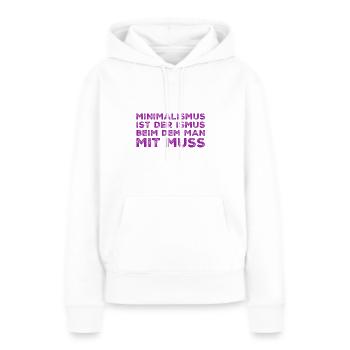 Minimalismus - Frauen Premium Bio Hoodie - Weiß - Vorne - Julia (174cm)