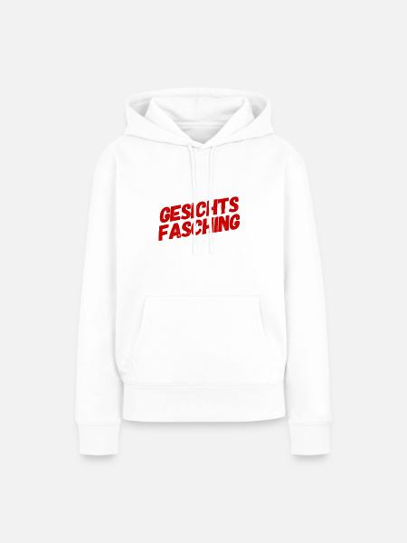 ich steh auf Gesichtsfasching - Frauen Premium Bio Hoodie - Weiß