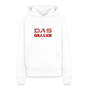 ich bin das Grauen - Frauen Premium Bio Hoodie - Weiß - Vorne - Julia (174cm)