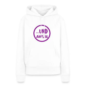 geh weg - Frauen Premium Bio Hoodie - Weiß - Vorne - Julia (174cm)