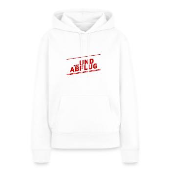 zieh Leine - Frauen Premium Bio Hoodie - Weiß - Vorne - Julia (174cm)