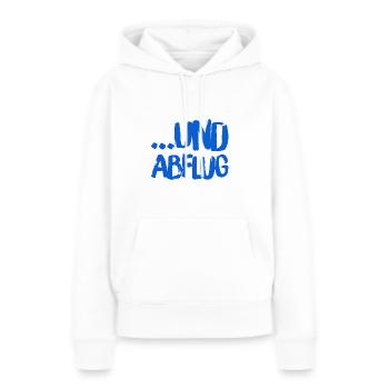 verschwinde - Frauen Premium Bio Hoodie - Weiß - Vorne - Julia (174cm)