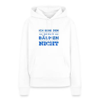 ich sehe schlecht - Frauen Premium Bio Hoodie - Weiß - Vorne - Julia (174cm)