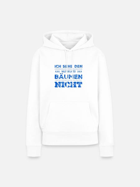 ich sehe schlecht - Frauen Premium Bio Hoodie - Weiß