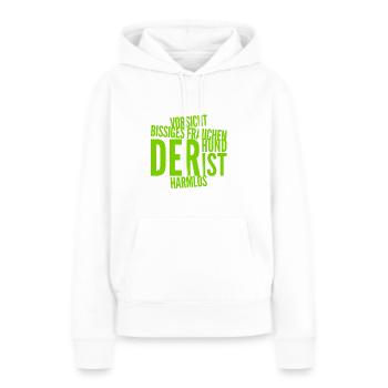 bissiges Frauchen - Frauen Premium Bio Hoodie - Weiß - Vorne - Julia (174cm)