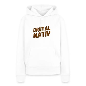 ich bin digital - Frauen Premium Bio Hoodie - Weiß - Vorne - Julia (174cm)