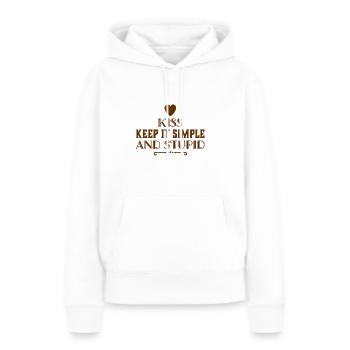 mach es nicht kompliziert - Frauen Premium Bio Hoodie - Weiß - Vorne - Julia (174cm)