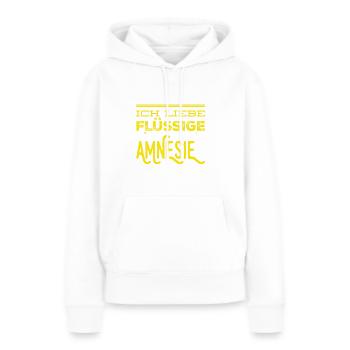 ich steh auf Amnesie - Frauen Premium Bio Hoodie - Weiß - Vorne - Julia (174cm)